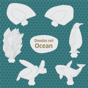 Doodas set Ocean