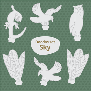 Doodas set Sky