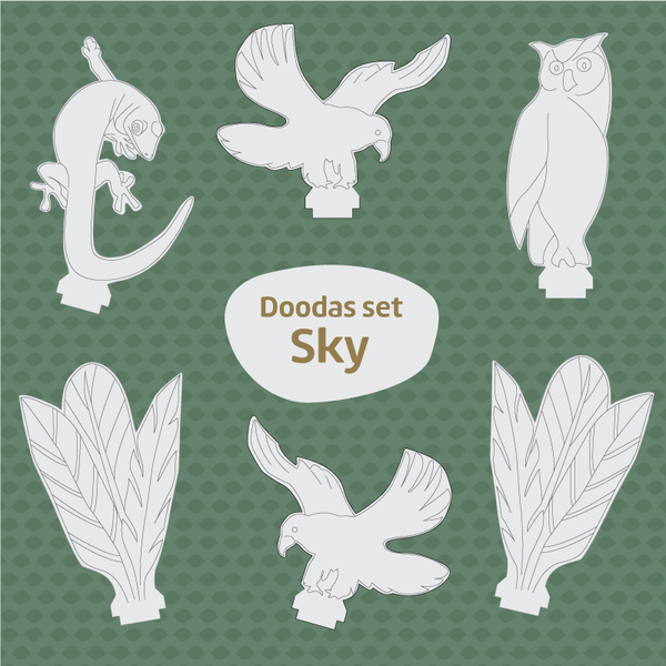 Lade das Bild in den Galerie-Viewer, Doodas set Sky
